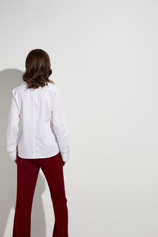ETERNA REGULAR FIT Langarm Bluse - Crystal Linen White - 5585-00-D928