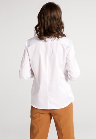 ETERNA REGULAR FIT Langarm Bluse - Crystal Linen White - 5585-00-D928