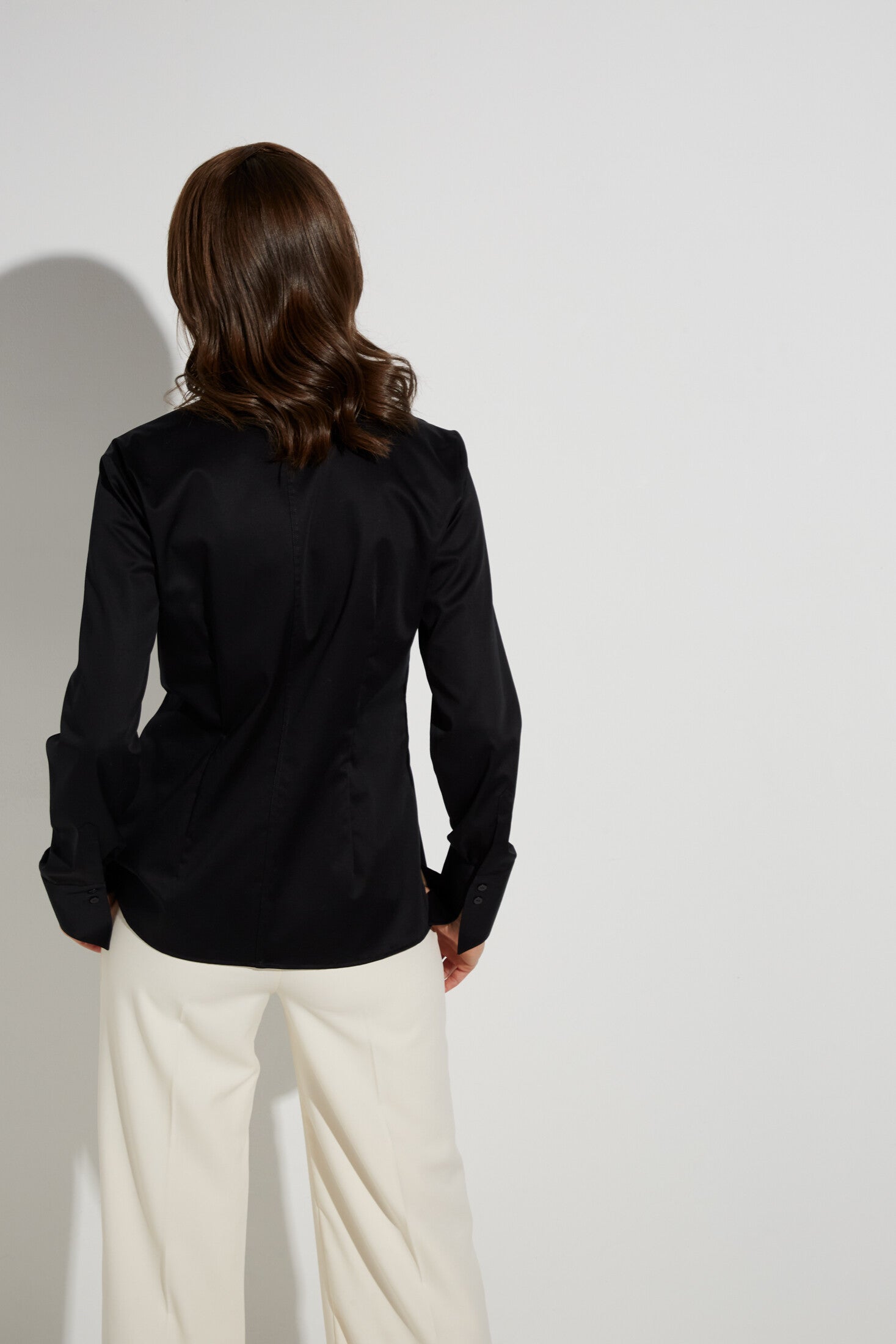 ETERNA FEMININE FIT Bluse - Noir Velour Black - 5585-39-D929 von Eterna