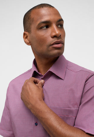 ETERNA COMFORT FIT Kurzarm Hemd - Redwood Houndstooth - 8038-56-K18E