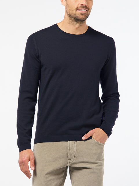 PIERRE CARDIN Voyage Strickpullover Rundhals - Midnight Ink Blue - 55600 92535.3000