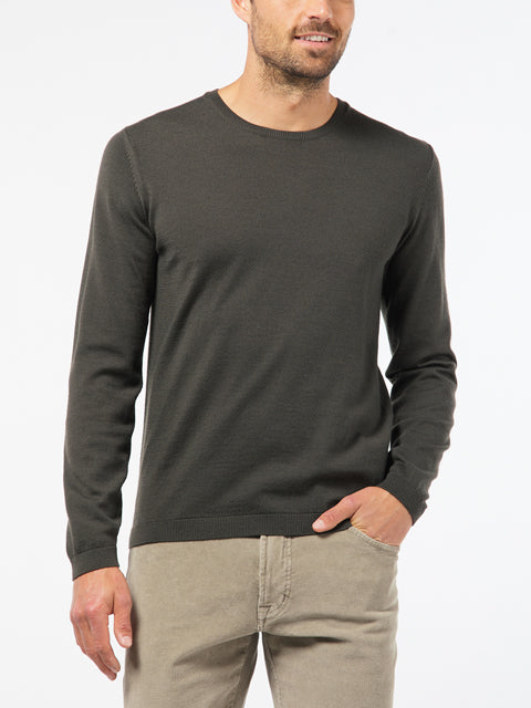 PIERRE CARDIN Voyage Strickpullover Rundhals - Charcoal Sage - 55600 92535.6440
