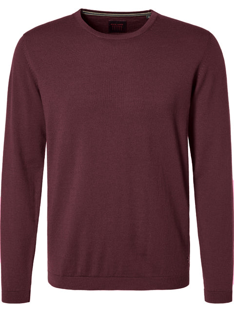 PIERRE CARDIN Voyage Rundhals Pullover - Dark Merlot Wine - 55600 92535.8104