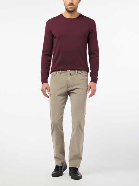 PIERRE CARDIN Voyage Rundhals Pullover - Dark Merlot Wine - 55600 92535.8104 von Pierre Cardin