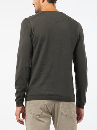 PIERRE CARDIN Voyage Strickpullover Rundhals - Charcoal Sage - 55600 92535.6440