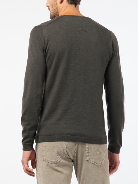 PIERRE CARDIN Voyage Strickpullover Rundhals - Charcoal Sage - 55600 92535.6440 von Pierre Cardin