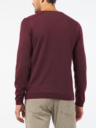 PIERRE CARDIN Voyage Rundhals Pullover - Dark Merlot Wine - 55600 92535.8104