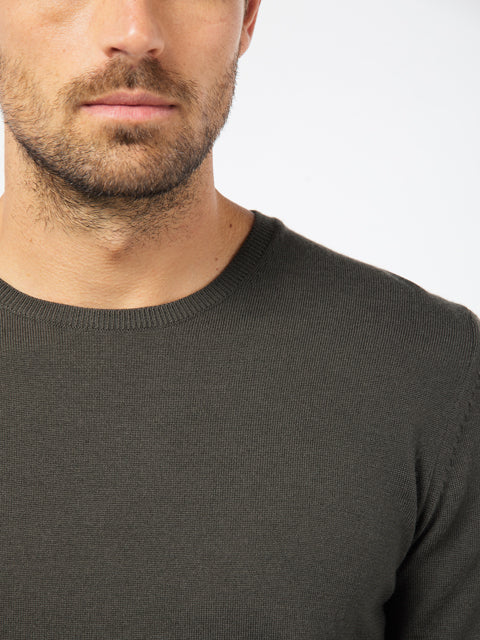 PIERRE CARDIN Voyage Strickpullover Rundhals - Charcoal Sage - 55600 92535.6440 von Pierre Cardin