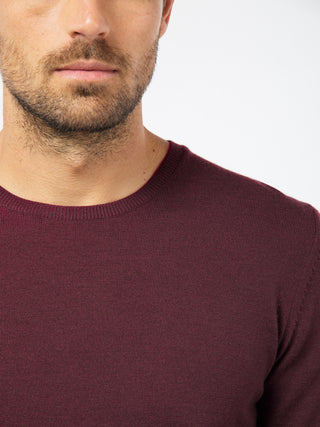 PIERRE CARDIN Voyage Rundhals Pullover - Dark Merlot Wine - 55600 92535.8104