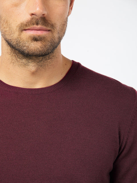 PIERRE CARDIN Voyage Rundhals Pullover - Dark Merlot Wine - 55600 92535.8104 von Pierre Cardin