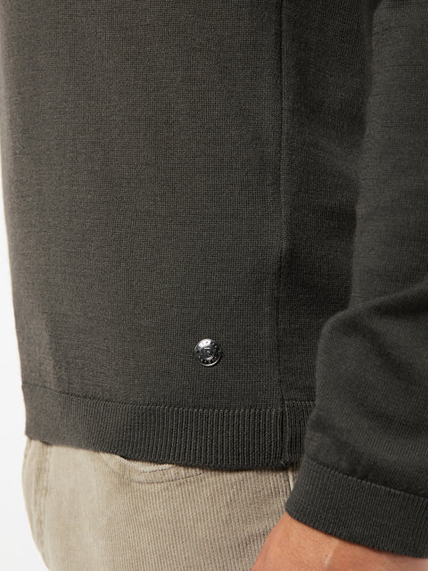 PIERRE CARDIN Voyage Strickpullover Rundhals - Charcoal Sage - 55600 92535.6440 von Pierre Cardin
