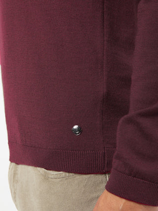 PIERRE CARDIN Voyage Rundhals Pullover - Dark Merlot Wine - 55600 92535.8104