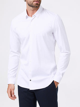 pierre cardin chemise cintrée à manches longues blanche 9000 8800 26880.9000