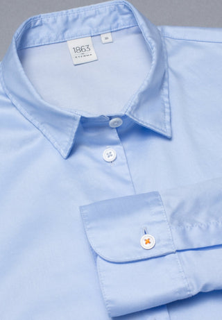 ETERNA PREMIUM CASUAL LUXURY Langarm Bluse - Sky Linen Breeze - 5850-10-DS90