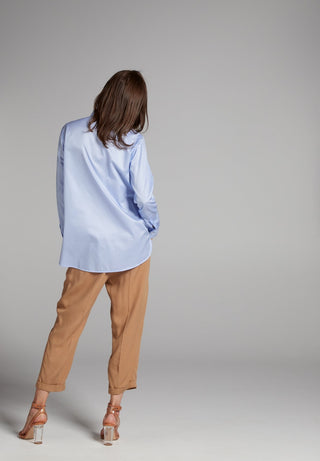ETERNA PREMIUM CASUAL LUXURY Langarm Bluse - Sky Linen Breeze - 5850-10-DS90