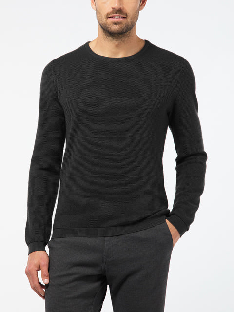 PIERRE CARDIN Voyage Rundhals-Pullover - Midnight Graphite - 55610 92536.2000