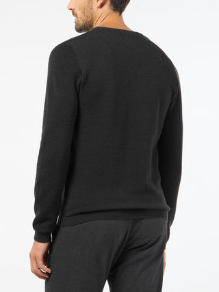 PIERRE CARDIN Voyage Rundhals-Pullover - Midnight Graphite - 55610 92536.2000