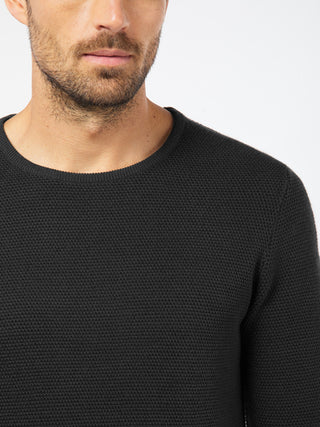 PIERRE CARDIN Voyage Rundhals-Pullover - Midnight Graphite - 55610 92536.2000