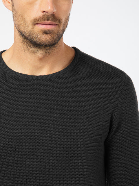 PIERRE CARDIN Voyage Rundhals-Pullover - Midnight Graphite - 55610 92536.2000 von Pierre Cardin