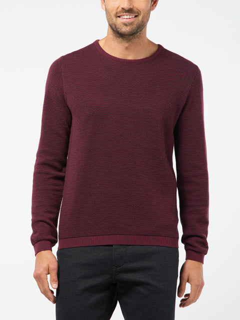 PIERRE CARDIN Voyage Rundhals Strickpullover - Deep Cabernet - 55610 92536.8104
