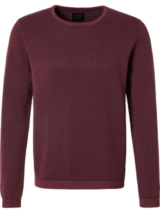 PIERRE CARDIN Voyage Rundhals Strickpullover - Deep Cabernet - 55610 92536.8104