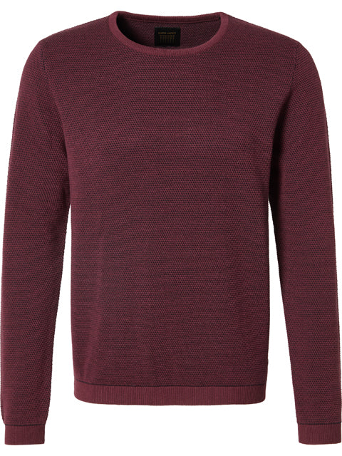 PIERRE CARDIN Voyage Rundhals Strickpullover - Deep Cabernet - 55610 92536.8104