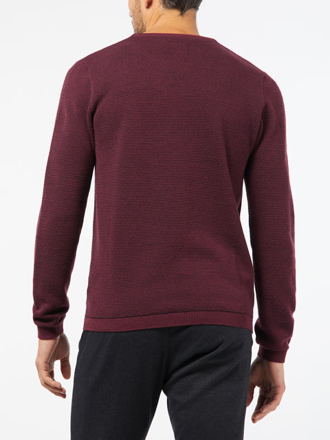 PIERRE CARDIN Voyage Rundhals Strickpullover - Deep Cabernet - 55610 92536.8104 von Pierre Cardin