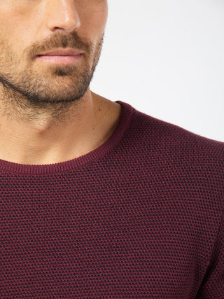 PIERRE CARDIN Voyage Rundhals Strickpullover - Deep Cabernet - 55610 92536.8104