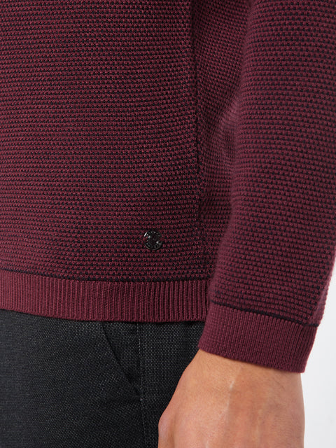 PIERRE CARDIN Voyage Rundhals Strickpullover - Deep Cabernet - 55610 92536.8104 von Pierre Cardin