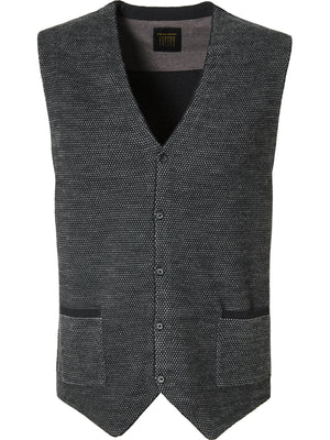 PIERRE CARDIN Voyage Strickweste - Dusk Texture Black - 55627 92536.2000