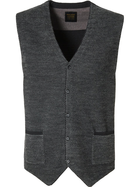 PIERRE CARDIN Voyage Strickweste - Dusk Texture Black - 55627 92536.2000