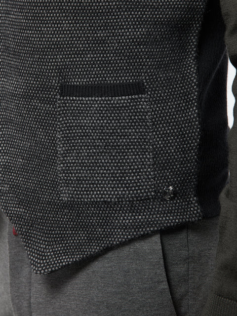 PIERRE CARDIN Voyage Strickweste - Dusk Texture Black - 55627 92536.2000 von Pierre Cardin