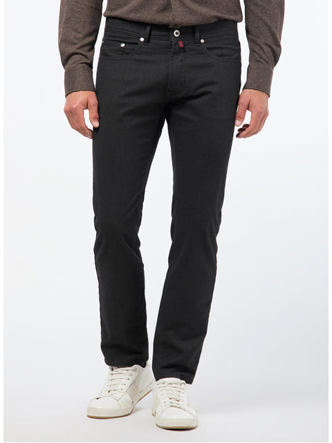 PIERRE CARDIN LYON Fünf-Taschen-Hose - Night Charcoal Melange - 30917 4724.81