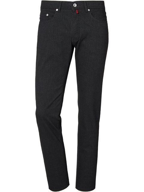 PIERRE CARDIN LYON Fünf-Taschen-Hose - Night Charcoal Melange - 30917 4724.81