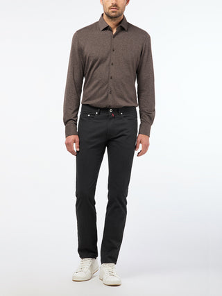 PIERRE CARDIN LYON Fünf-Taschen-Hose - Night Charcoal Melange - 30917 4724.81