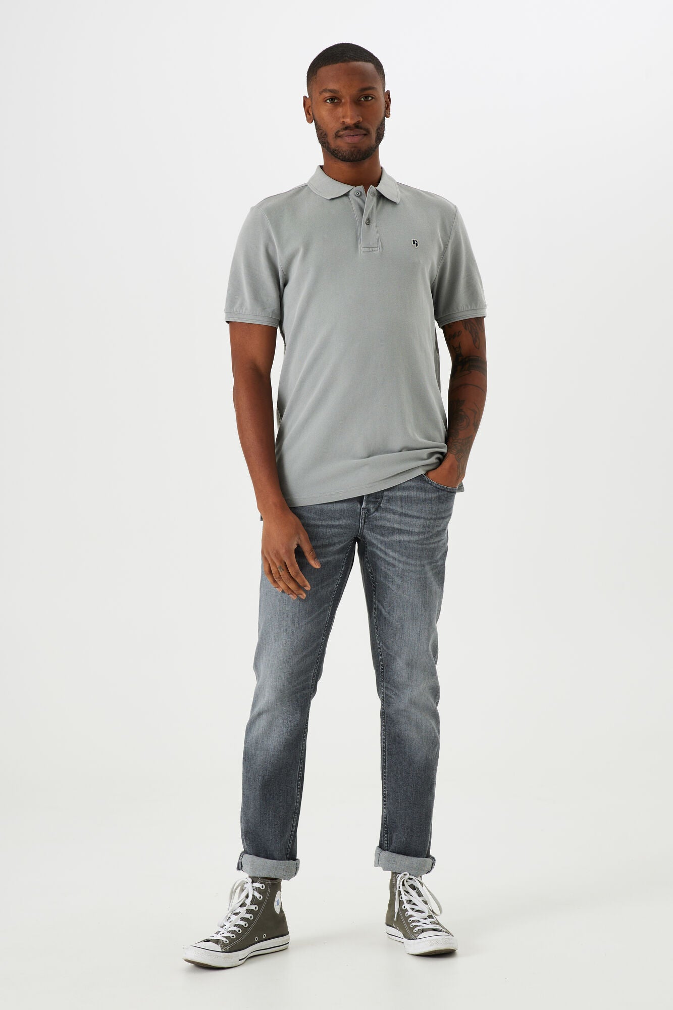 GARCIA SAVIO Five Pocket - Faded Steel Grey - 630.5997