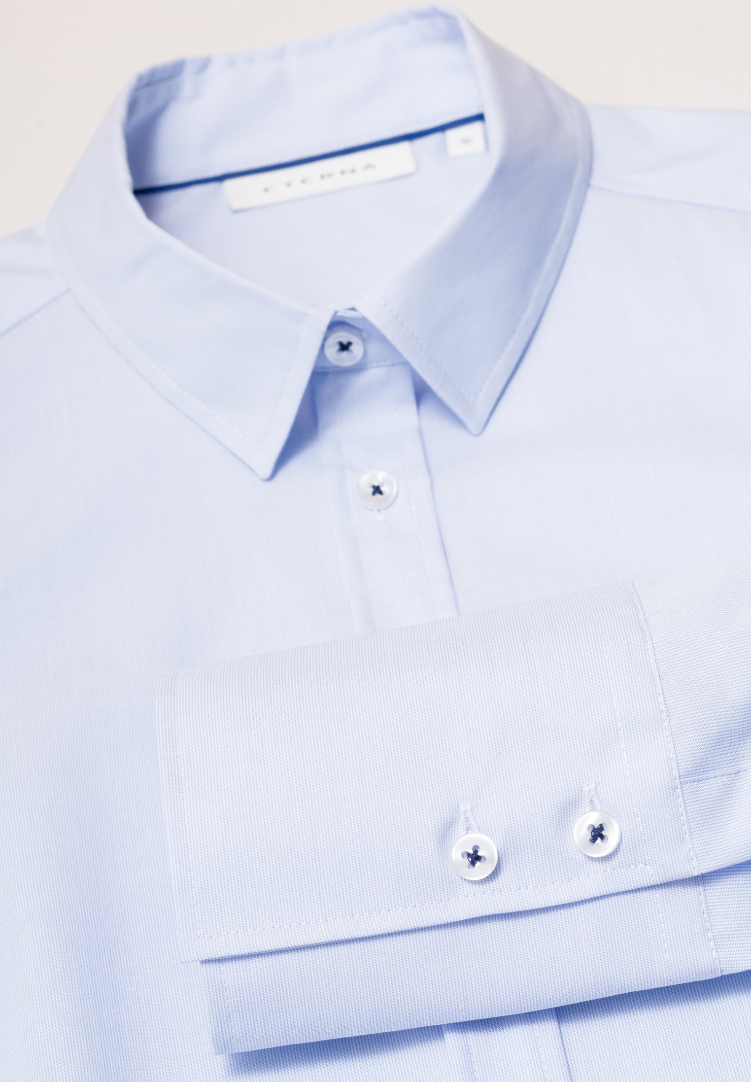 ETERNA MODERN CLASSIC Bluse - Sky Pinstripe White - 6151 D624.11