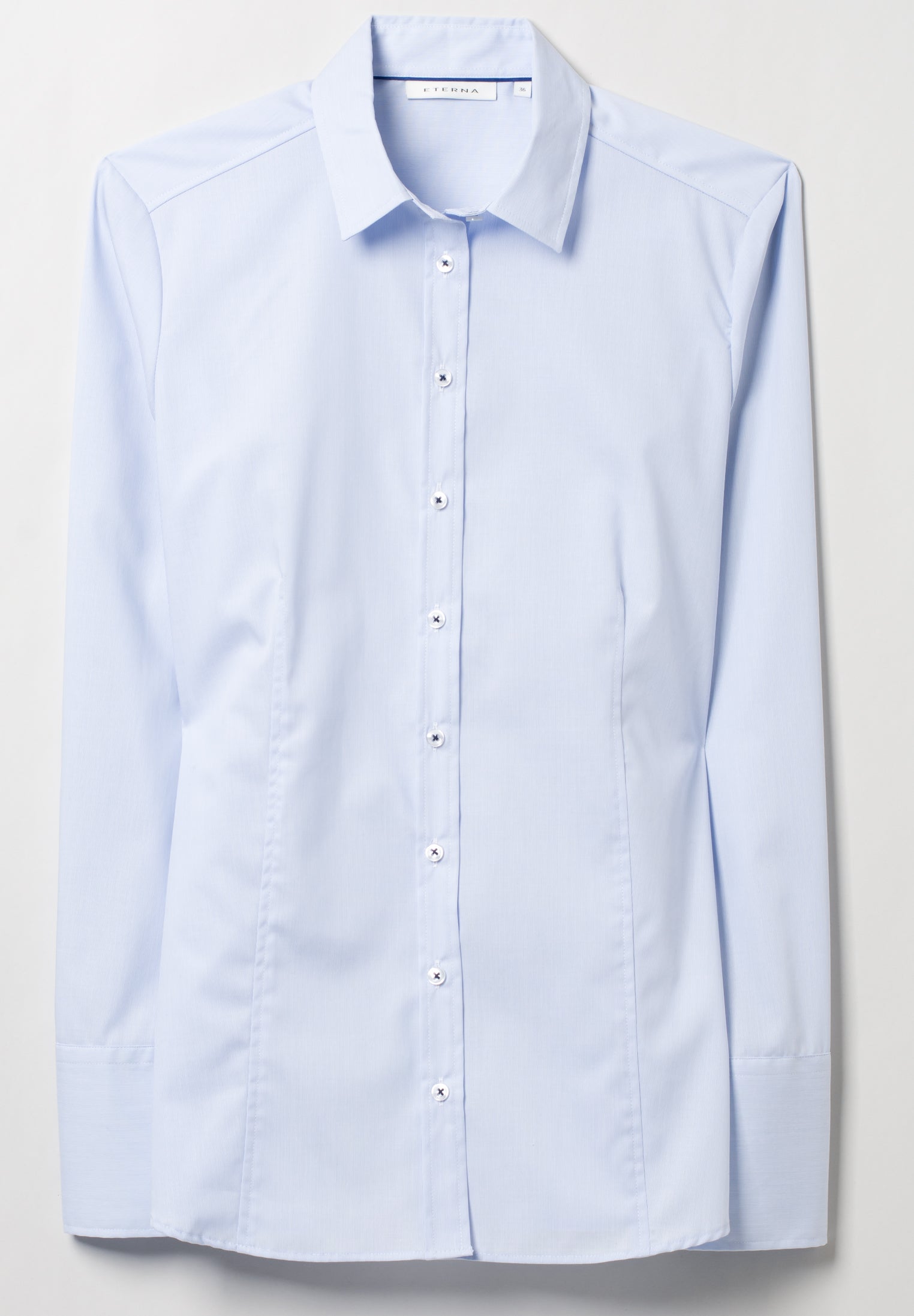 ETERNA MODERN CLASSIC Bluse - Sky Pinstripe White - 6151 D624.11 von Eterna