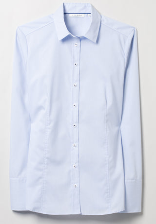 ETERNA MODERN CLASSIC Bluse - Sky Pinstripe White - 6151 D624.11