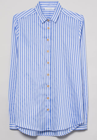 ETERNA MODERN CLASSIC Langarm Bluse - Ocean Mist Stripes - 6249 D721.15