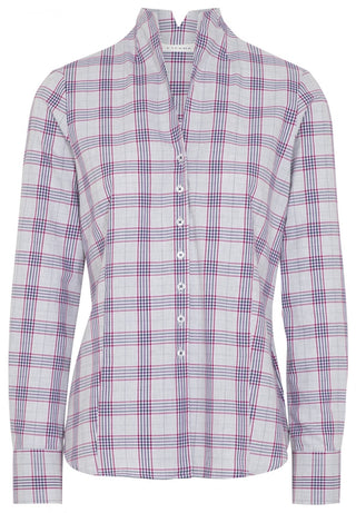 ETERNA MODERN CLASSIC Flanell Bluse - Whisper Check Rose - 6263 D775.31
