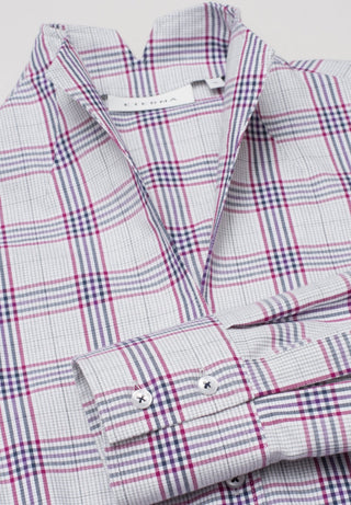 ETERNA MODERN CLASSIC Flanell Bluse - Whisper Check Rose - 6263 D775.31