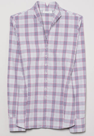 ETERNA MODERN CLASSIC Flanell Bluse - Whisper Check Rose - 6263 D775.31
