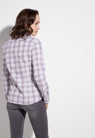 ETERNA MODERN CLASSIC Flanell Bluse - Whisper Check Rose - 6263 D775.31