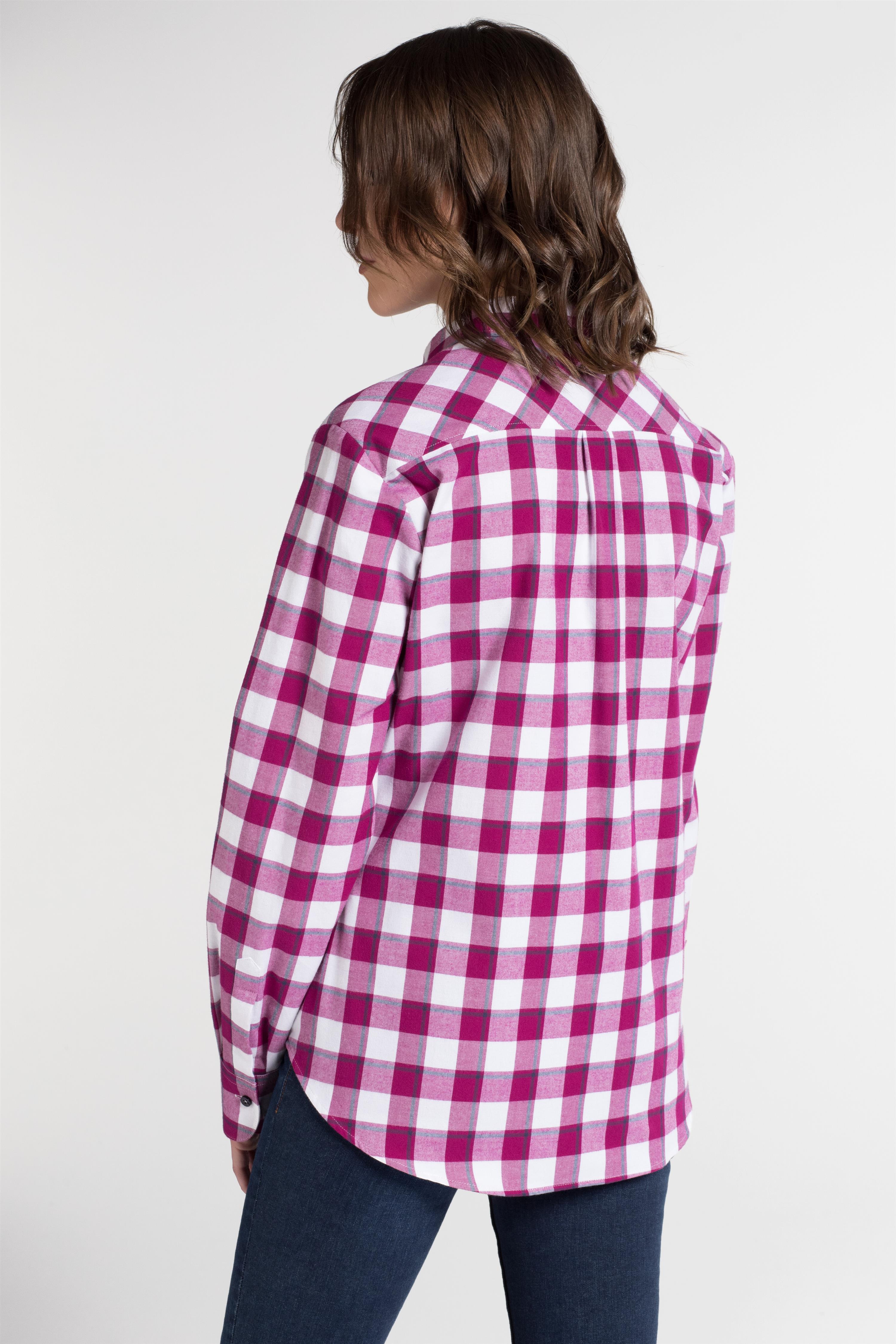 ETERNA MODERN CLASSIC Flanell Bluse - Lilac Checklight - 6266 D614.56 von Eterna