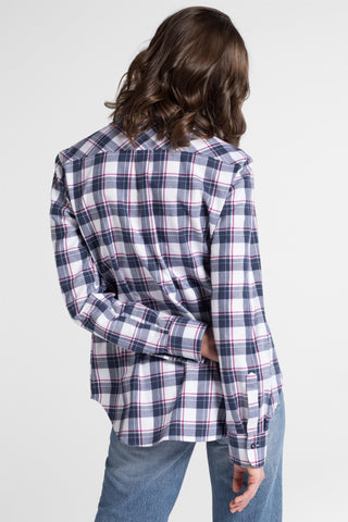 ETERNA MODERN CLASSIC Flanell Bluse - Blueberry Checkboard - 6268 D614.19