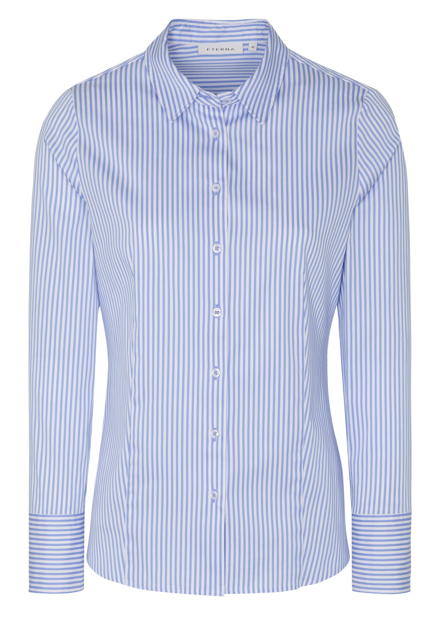 ETERNA CLASSIC FIT Bluse - Sea Glass Stripe - 6281-12-D708