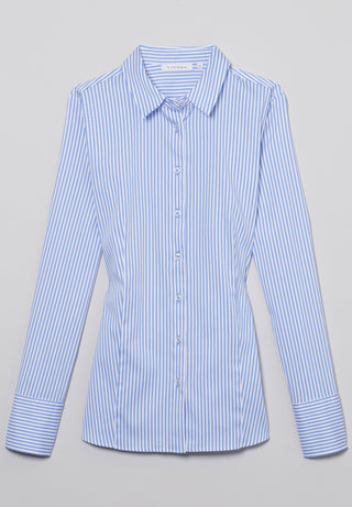 ETERNA CLASSIC FIT Bluse - Sea Glass Stripe - 6281-12-D708
