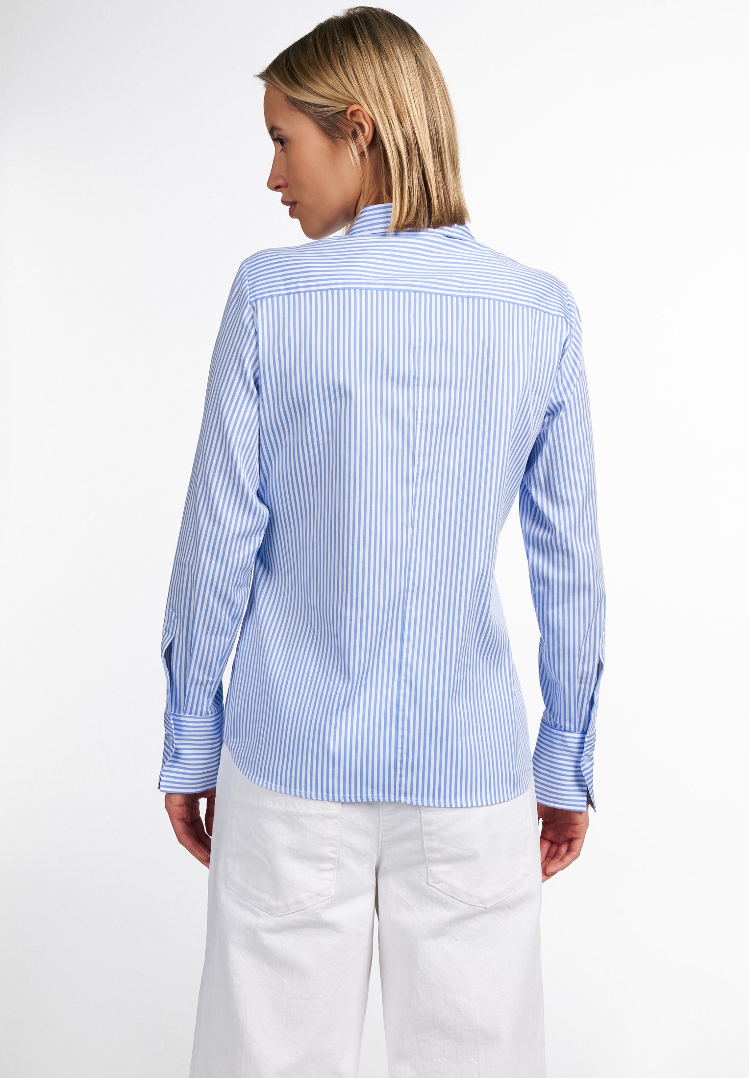 ETERNA CLASSIC FIT Bluse - Sea Glass Stripe - 6281-12-D708 von Eterna