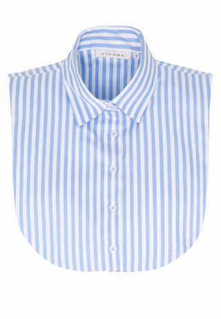 ETERNA Einsteckkragen Bluse - Sky Stripe White - 6299-12-A766